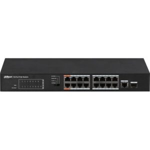 سويتش شبكي 17 منفذ جيجابت PoE Dahua - DH-PFS3117-16ET-135